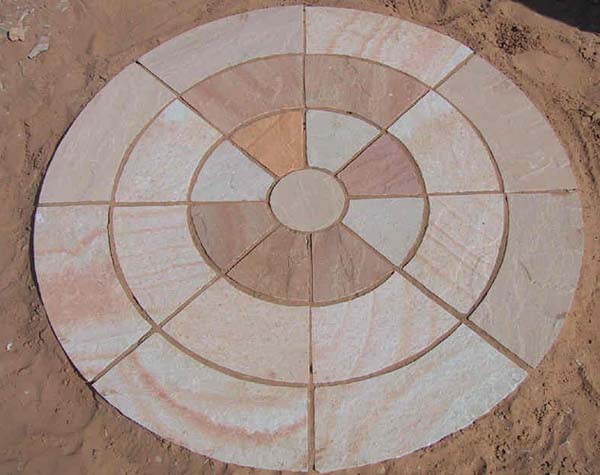 Buff Circle Paving